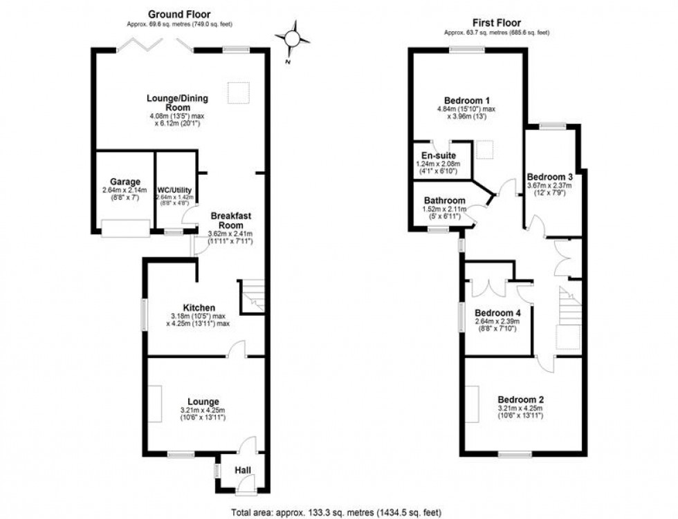 Floorplan for Townfield Lane, Frodsham