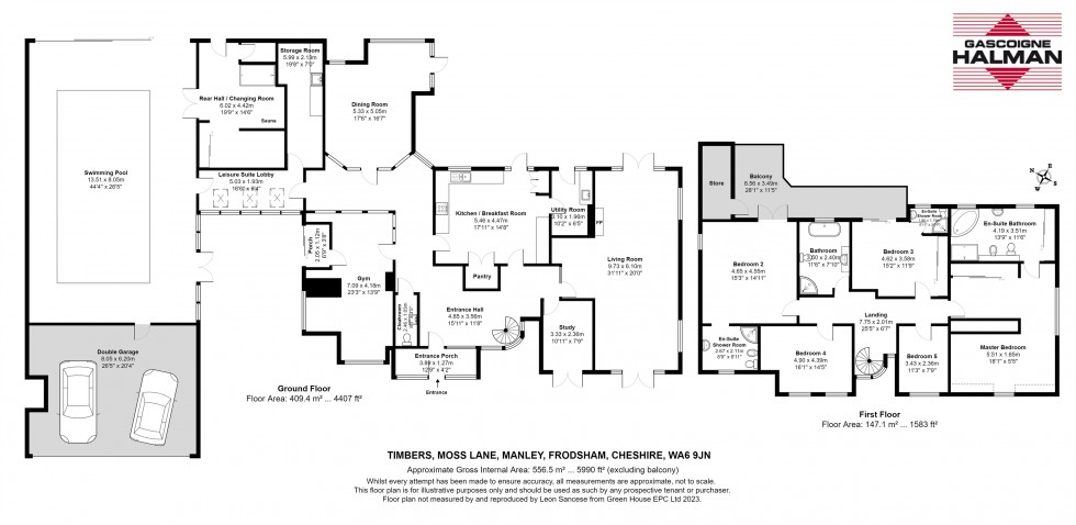 Floorplan for Moss Lane, Manley