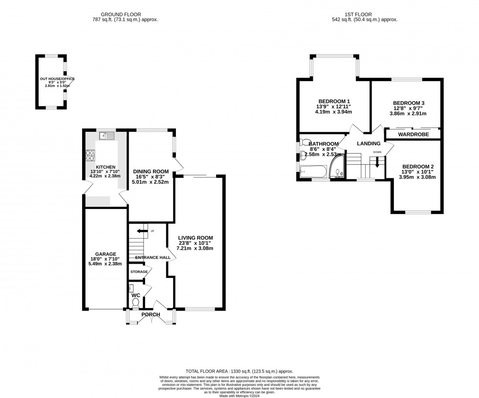 Floorplan for Finney Drive, Wilmslow