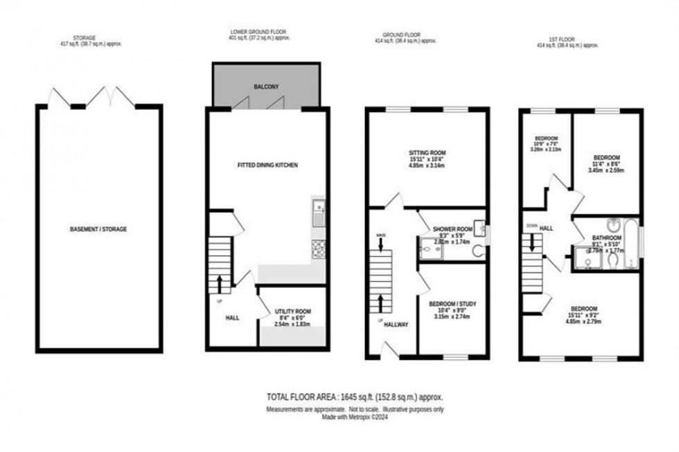 Floorplan for 12, Corn Mill Court, New Mills