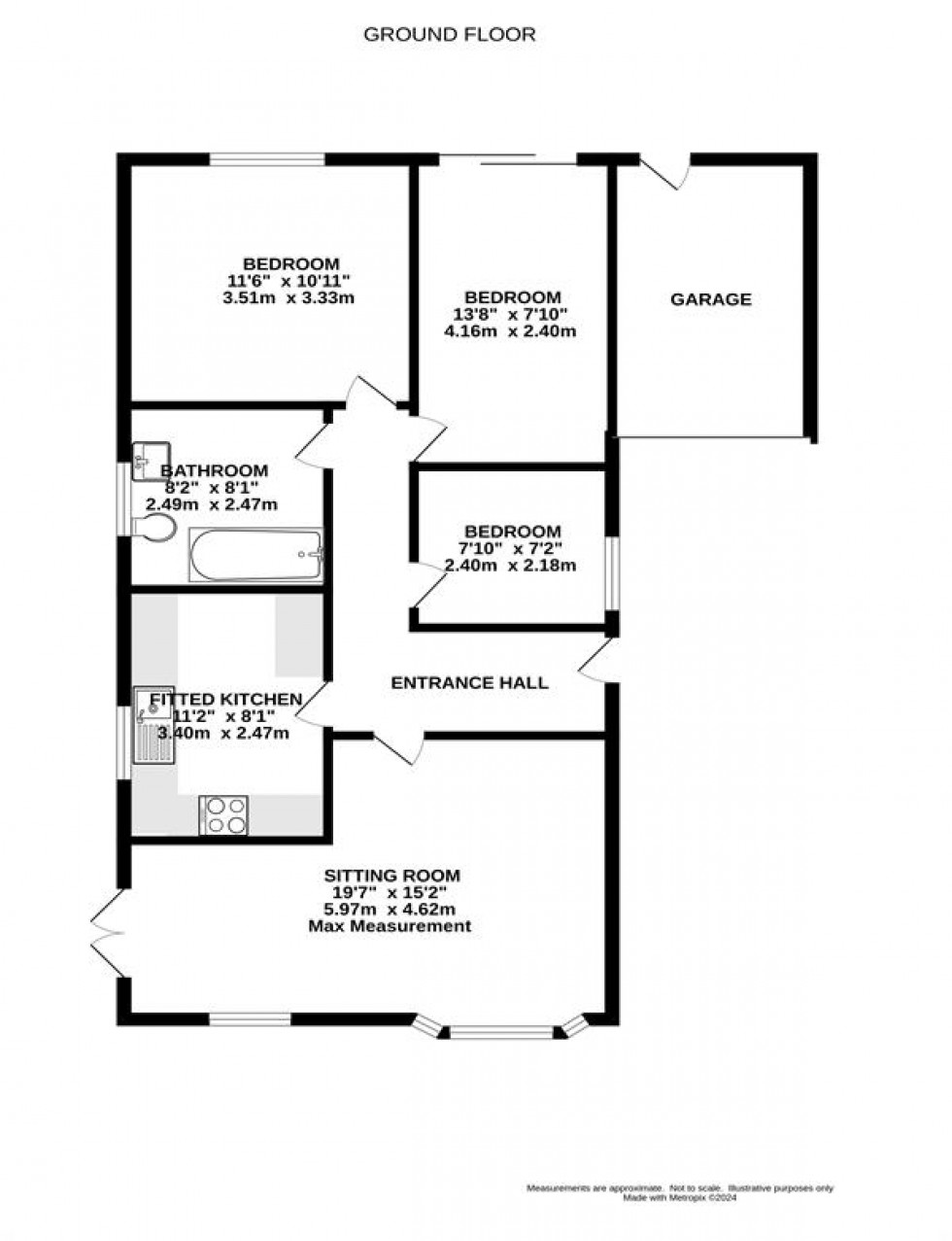 Floorplan for Yeardsley Green, Whaley Bridge, High Peak