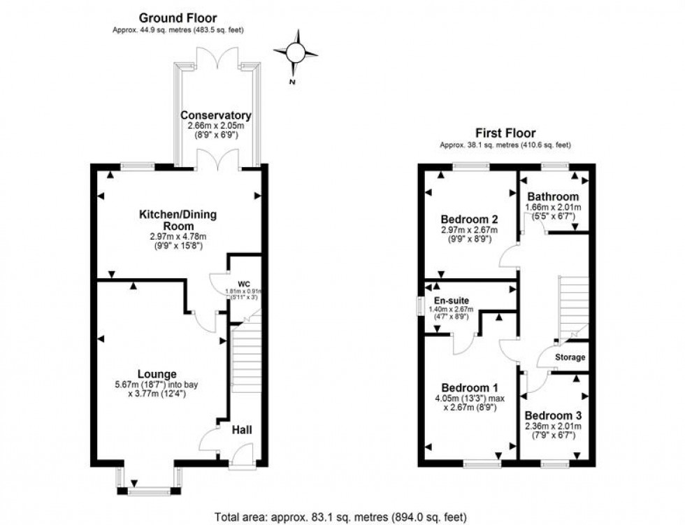 Floorplan for Cable Drive, Helsby, Frodsham