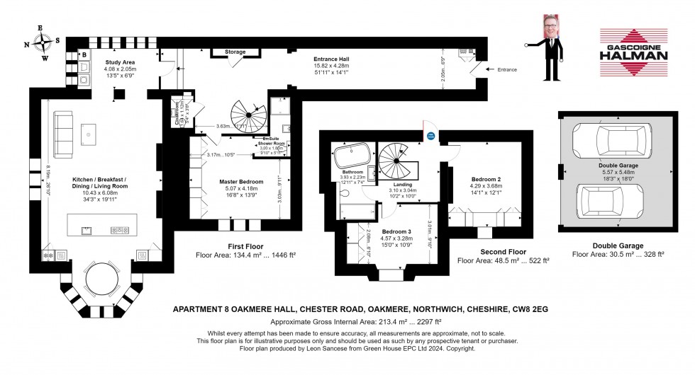 Floorplan for Oakmere Hall, Chester Road, Oakmere