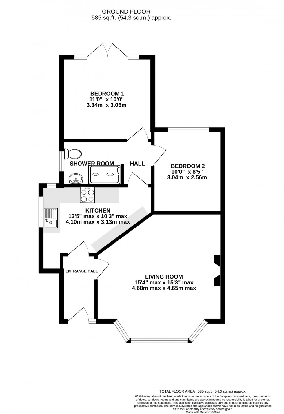 Floorplan for Clifford Road, Wilmslow