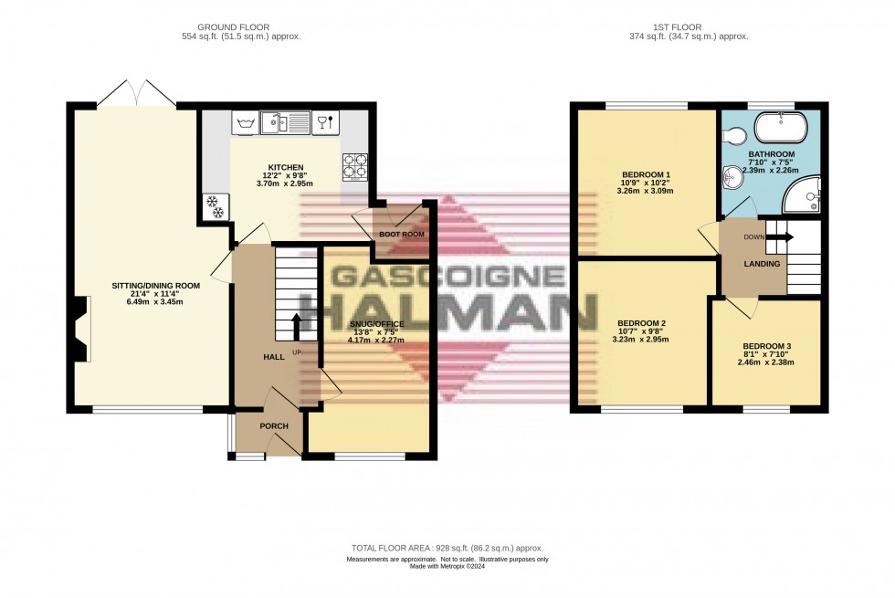 Floorplan for Werneth Road, Glossop