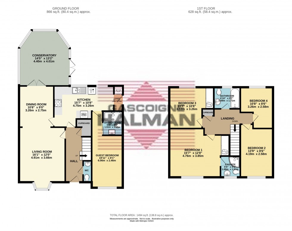 Floorplan for Sunningdale Drive, Glossop