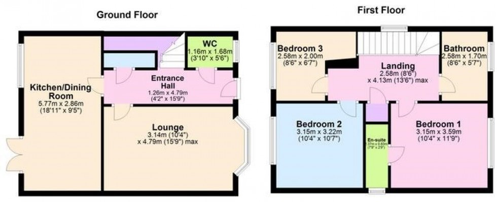 Floorplan for Wimboldsley Avenue, Middlewich