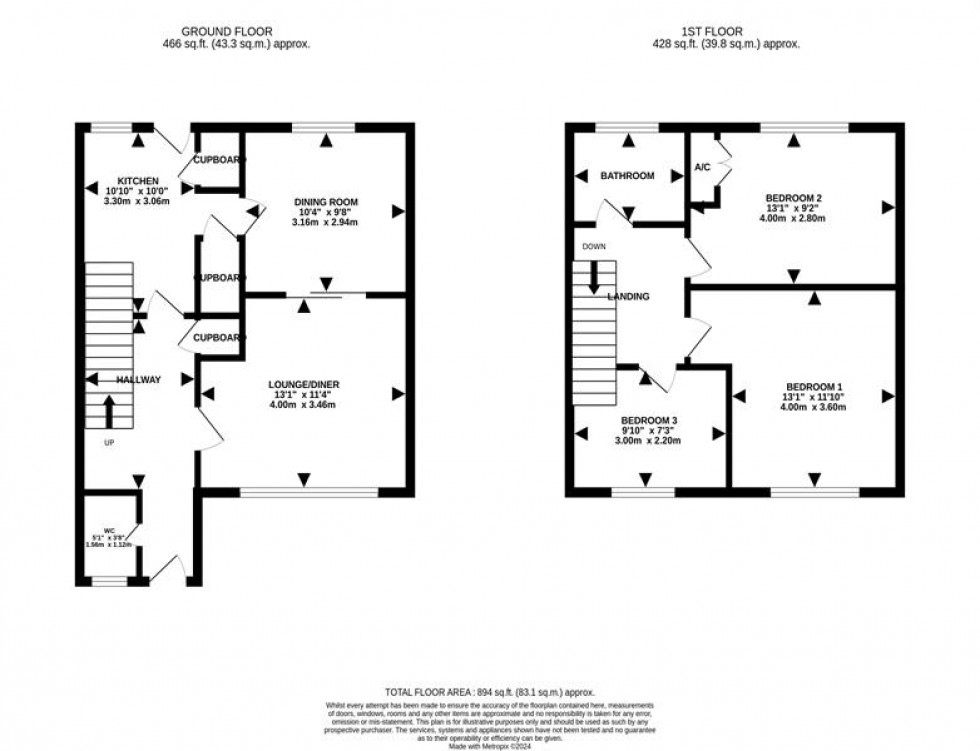 Floorplan for Ashton Drive, Frodsham