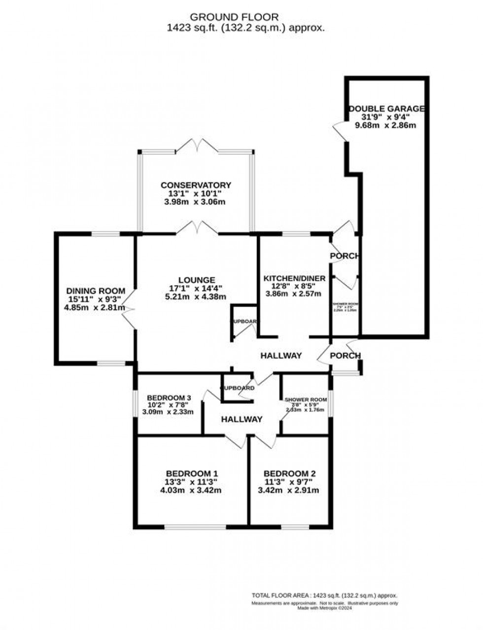 Floorplan for Gonville Avenue, Sutton