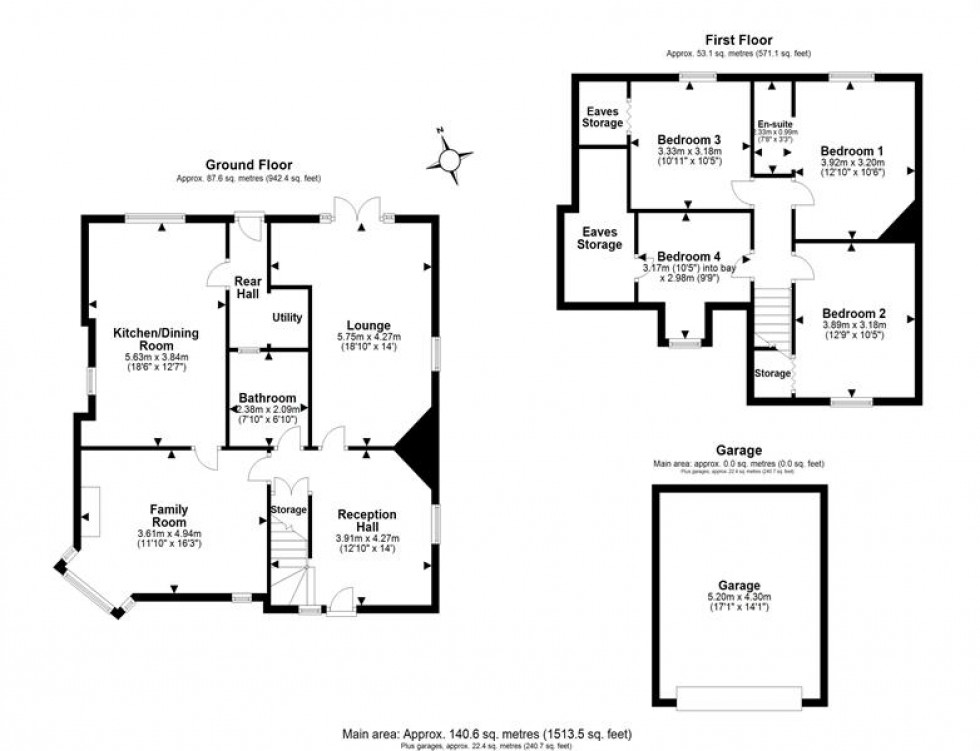 Floorplan for Crescent Drive, Helsby, Frodsham