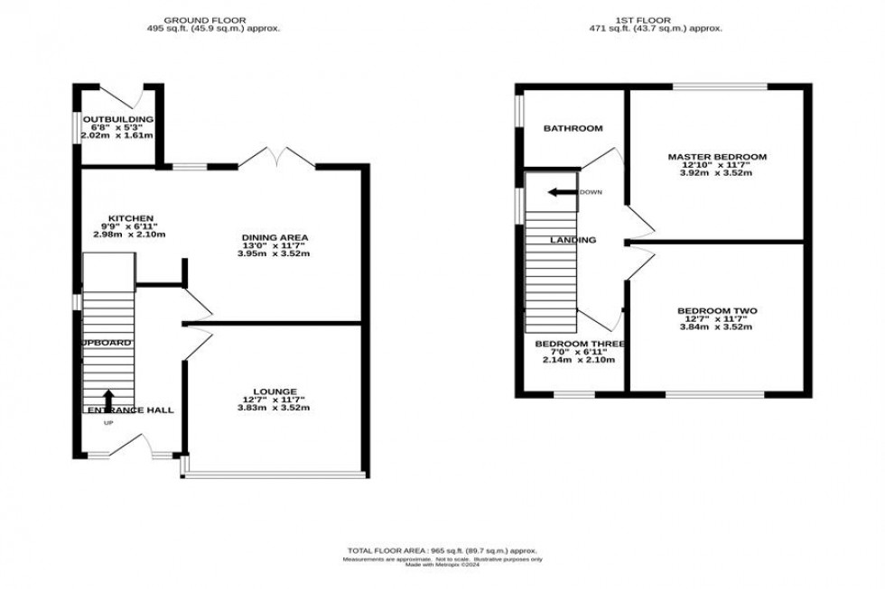 Floorplan for Ernocroft Road, Marple Bridge