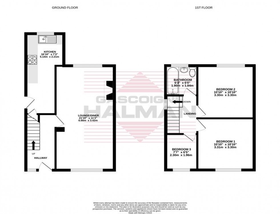 Floorplan for Dorset Avenue, Cheadle Hulme, Stockport