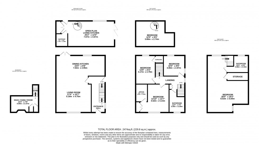Floorplan for Oak Brow Cottages, Altrincham Road, Styal