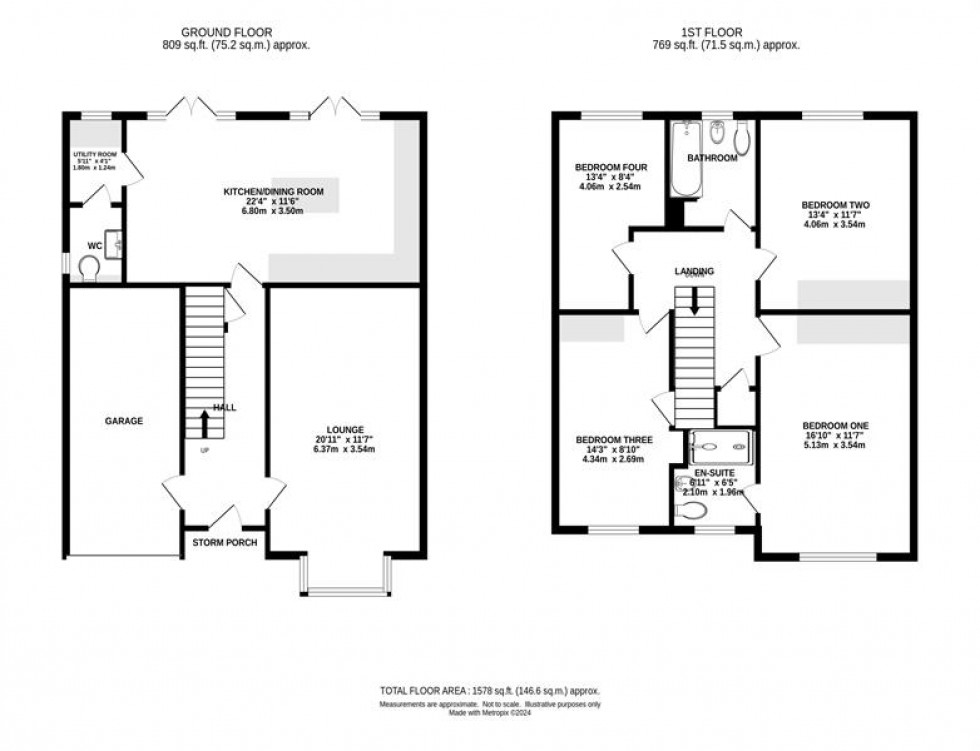 Floorplan for Harrow Drive, Heaton Moor