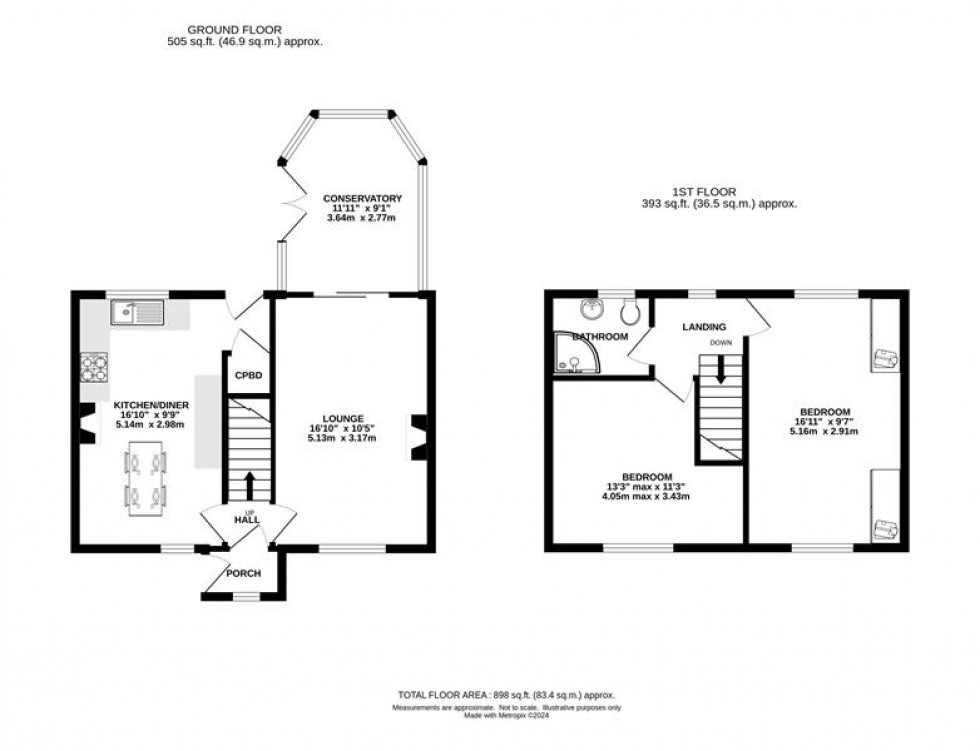 Floorplan for Thornbrook Road, Chapel-En-Le-Frith, High Peak