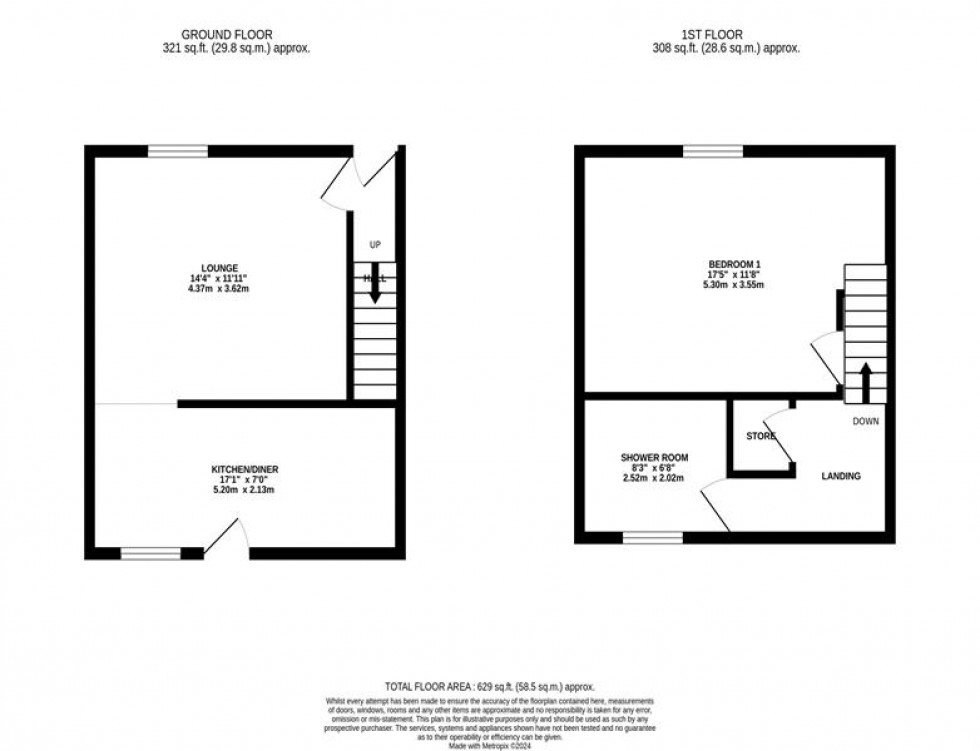 Floorplan for Main Street, Frodsham