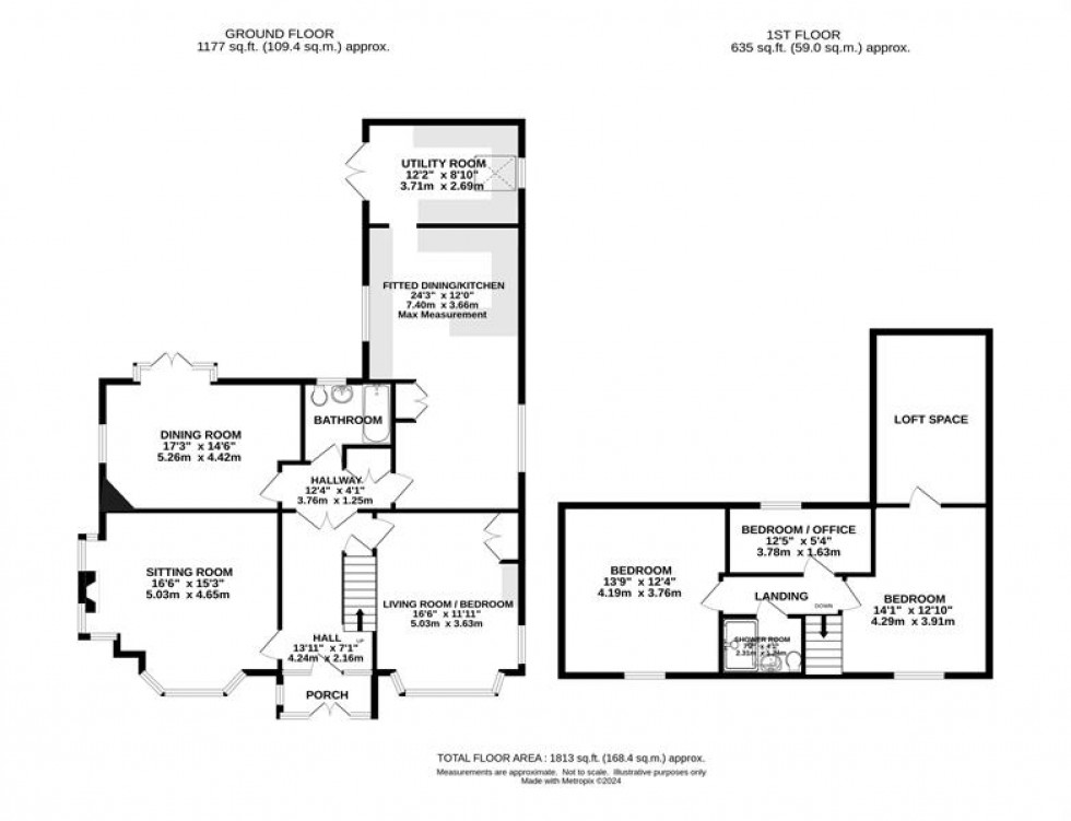 Floorplan for Stubbins Lane, Chinley, High Peak