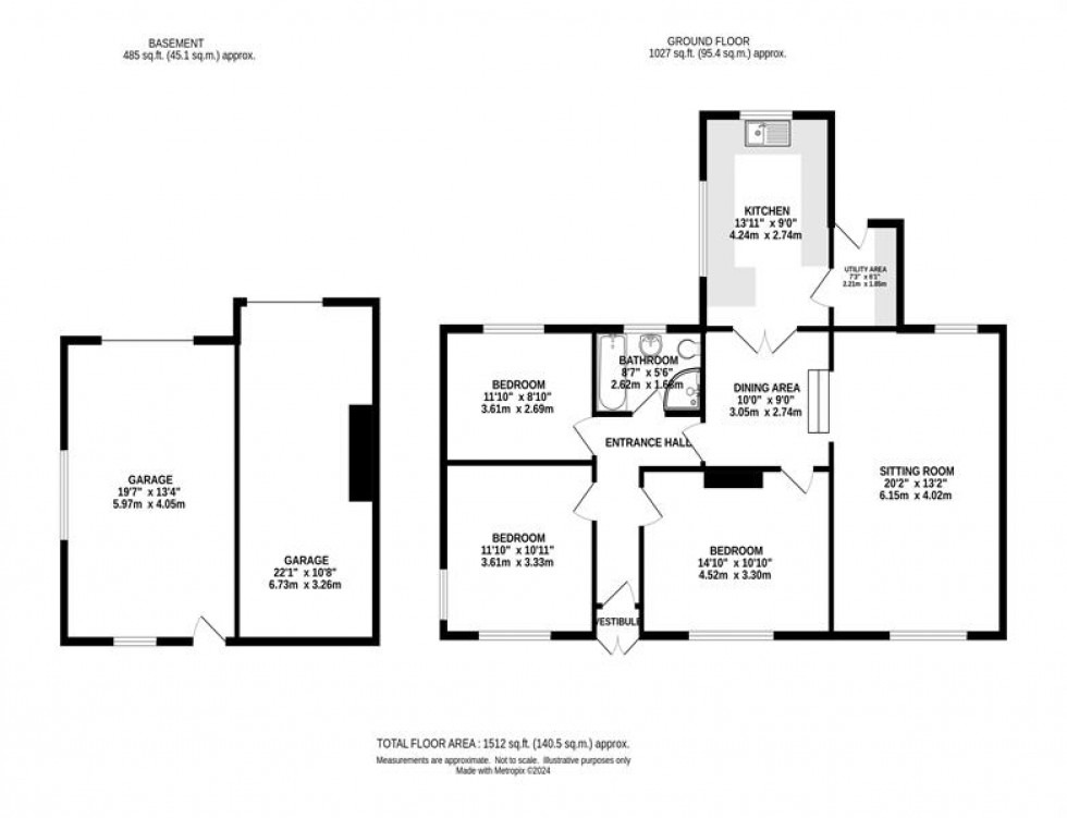 Floorplan for Whitehough, Chinley, High Peak