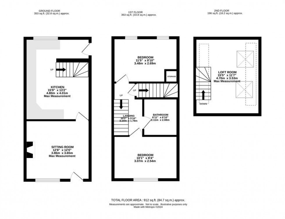 Floorplan for Ashbourne Lane, Chapel-En-Le-Frith, High Peak