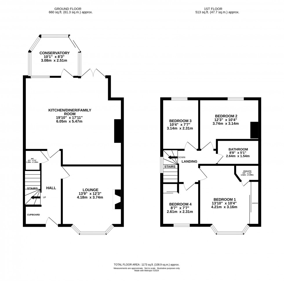 Floorplan for Warwick Road, Romiley, Stockport