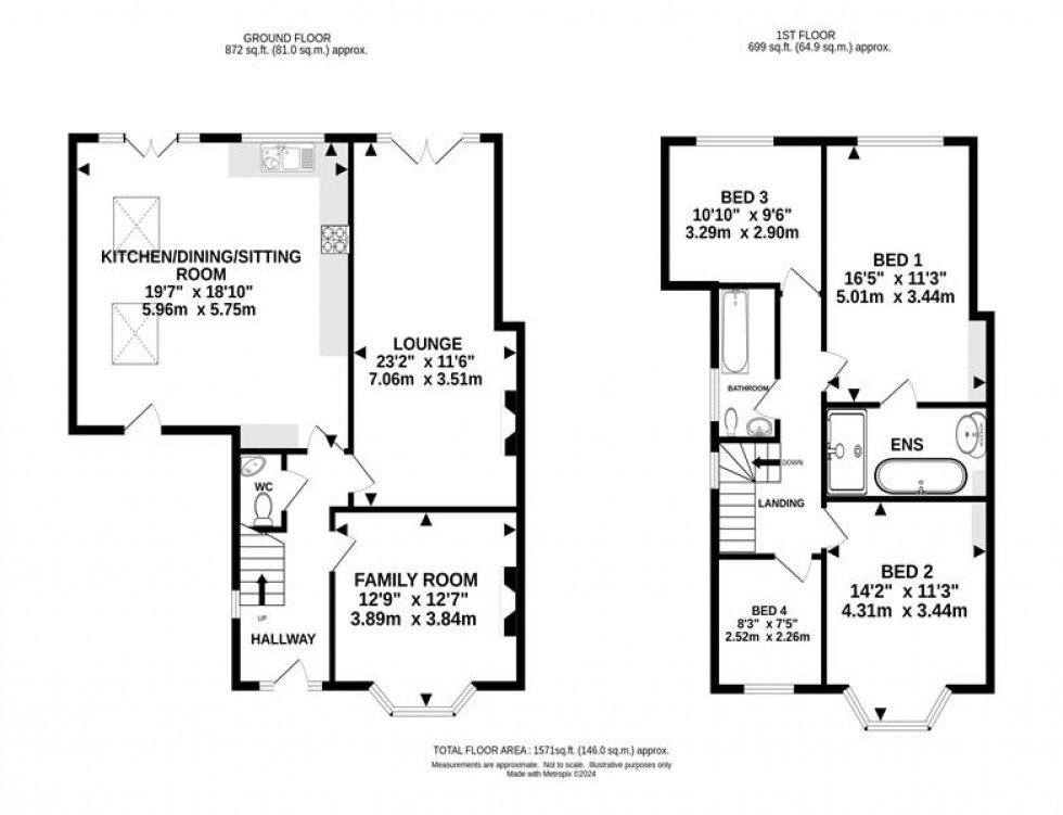 Floorplan for Prospect Drive, Hale Barns