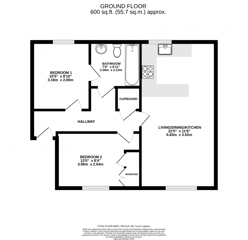 Floorplan for Station Road, Wilmslow