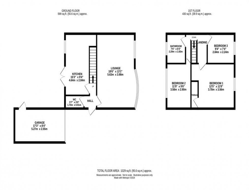 Floorplan for St. Austell Avenue, Macclesfield