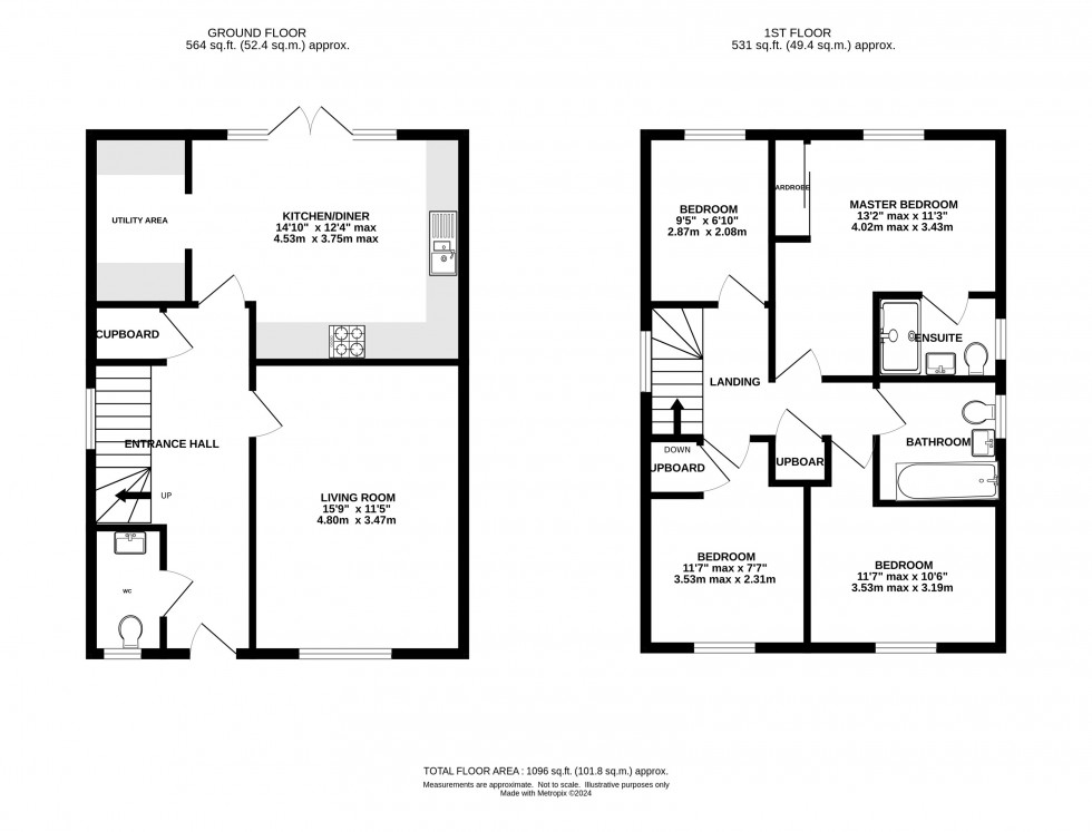 Floorplan for Violet Way, Holmes Chapel