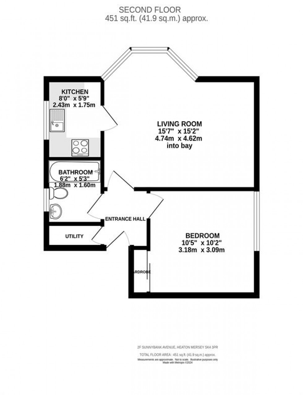 Floorplan for Sunnybank Avenue, Heaton Mersey, Stockport