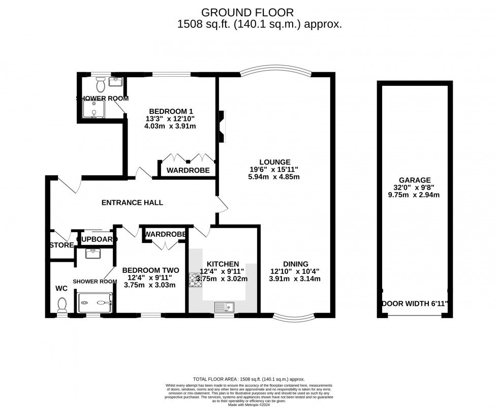 Floorplan for Castle Hill Court, Prestbury