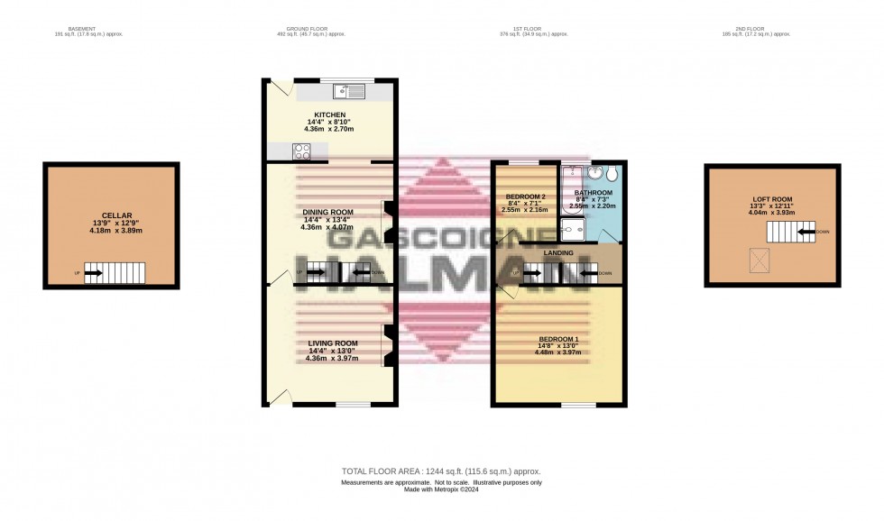 Floorplan for High Street East, Glossop