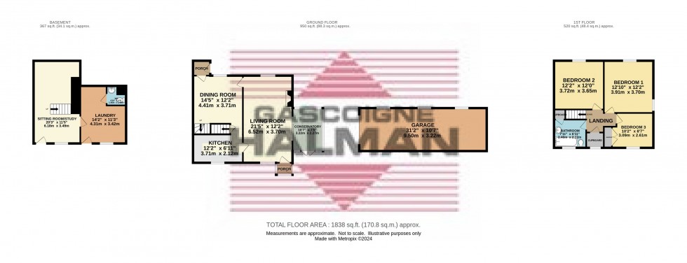 Floorplan for Marple Road, Chisworth, Glossop