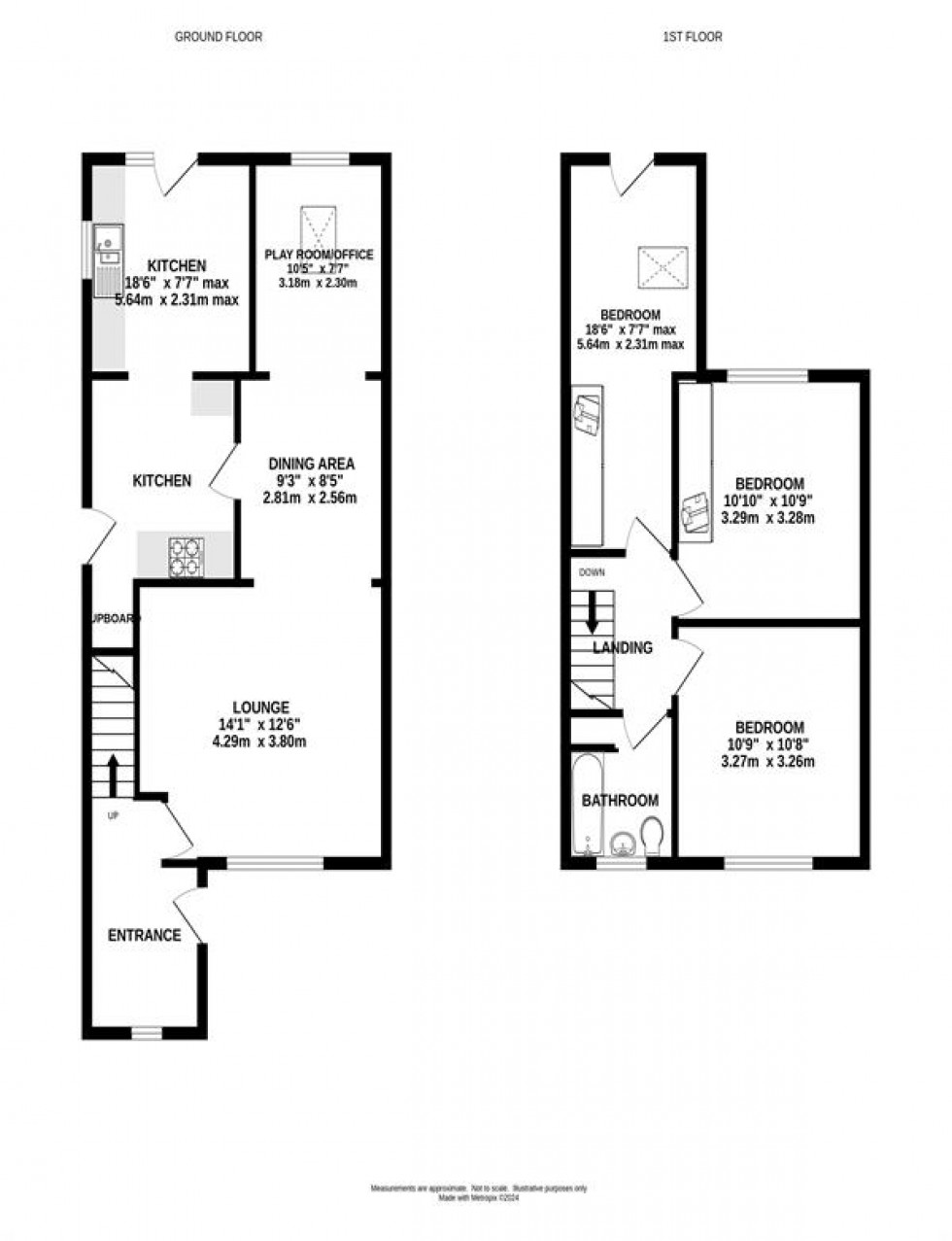 Floorplan for Long Lane, Chapel-En-Le-Frith, High Peak