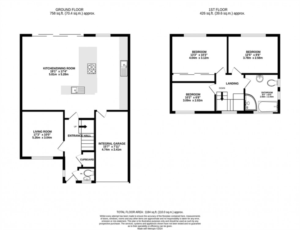 Floorplan for Dean Drive, Wilmslow