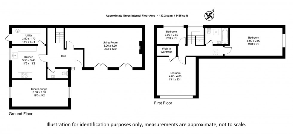 Floorplan for The Ashes, Sack Lane, Aston By Budworth