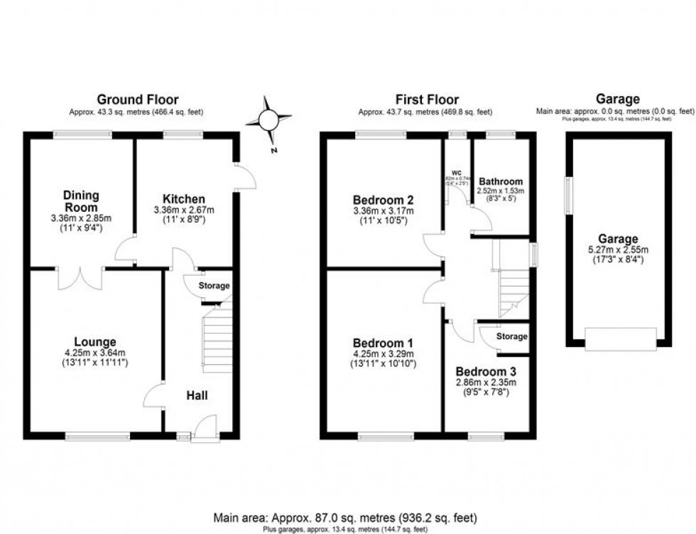 Floorplan for Whitehall Place, Frodsham