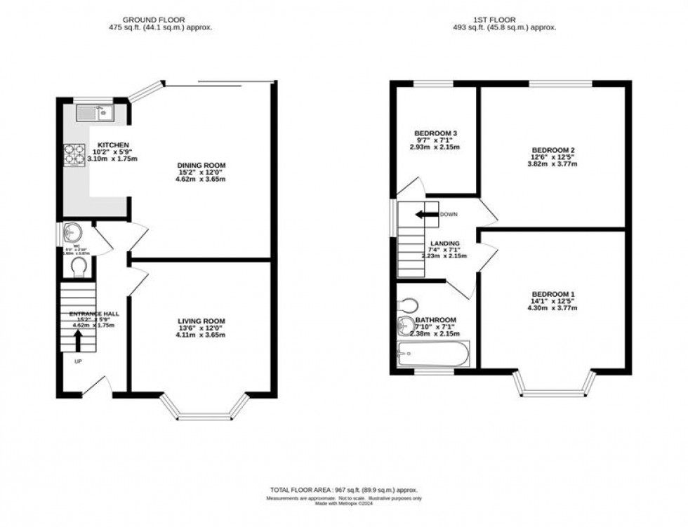 Floorplan for Lytham Road, Levenshulme