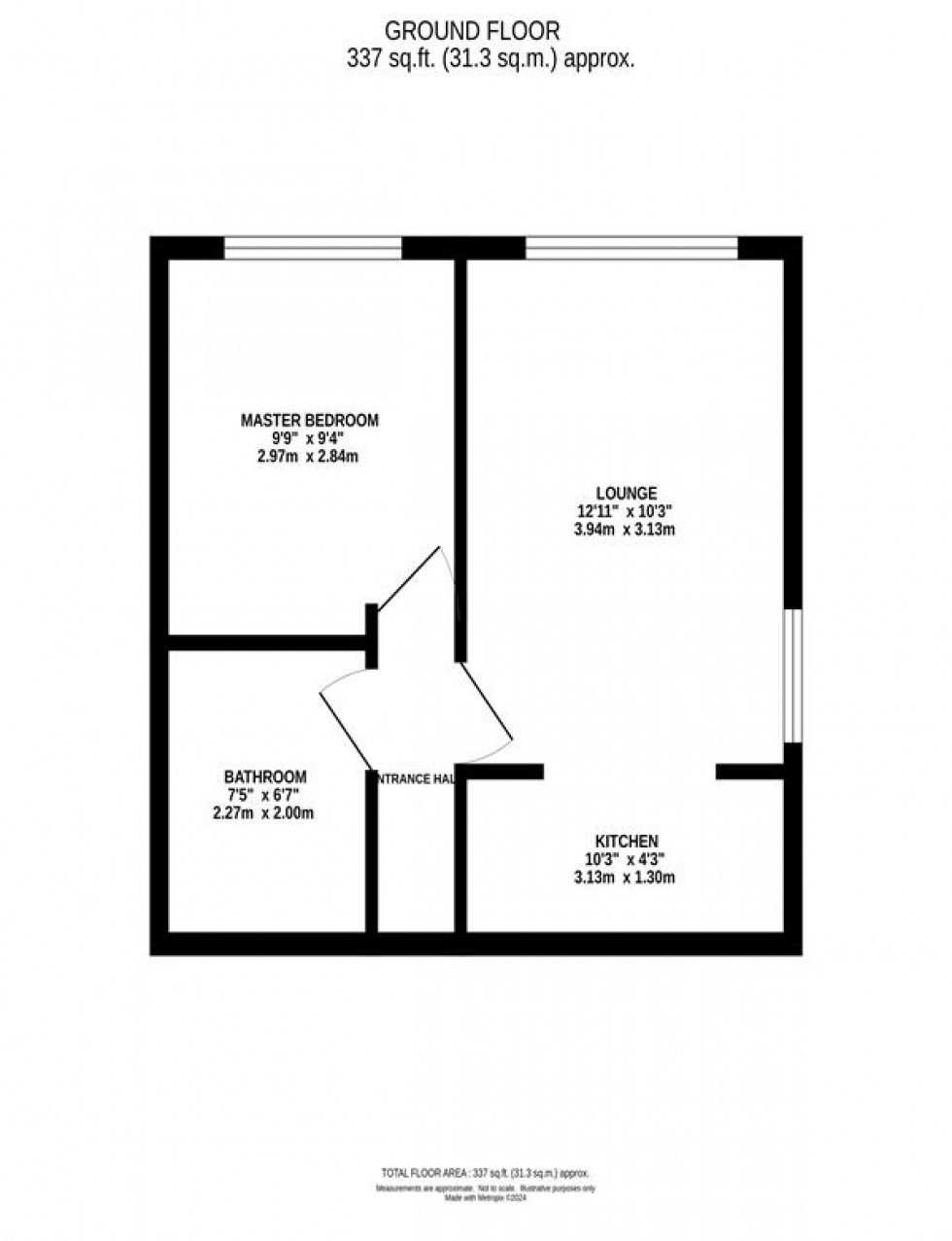 Floorplan for Grapes Court, Lord Street, Macclesfield