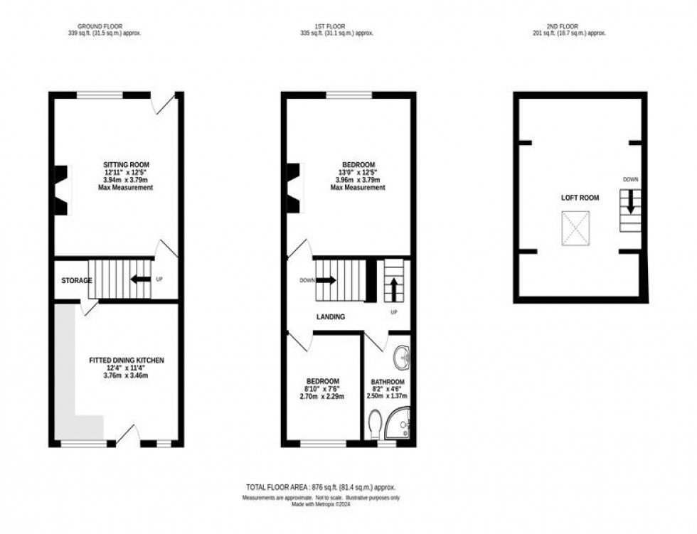 Floorplan for Bridgemont, Whaley Bridge, High Peak