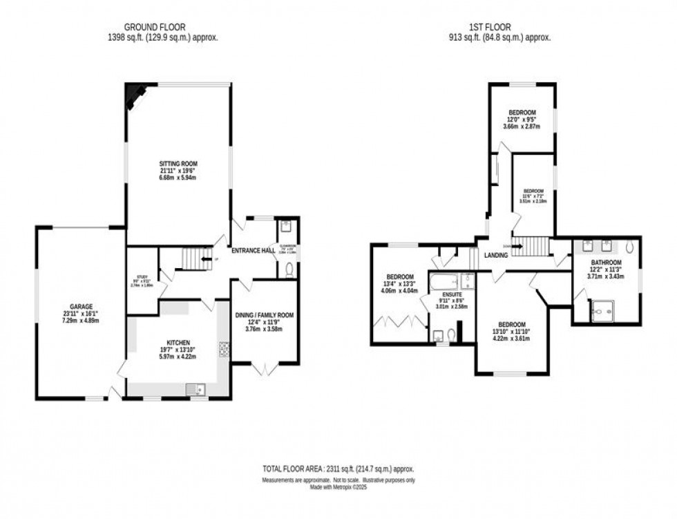 Floorplan for Old Hall Drive, Whaley Bridge, High Peak