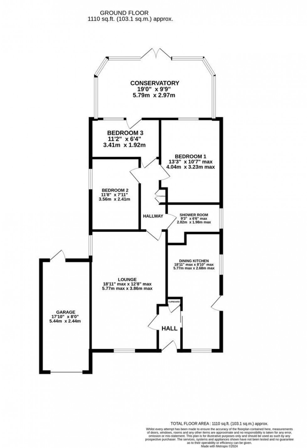 Floorplan for Yew Tree Lane, Poynton