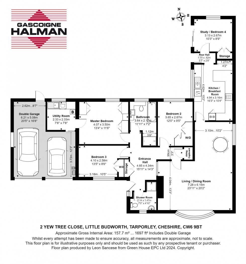 Floorplan for Yew Tree Close, Little Budworth, Tarporley