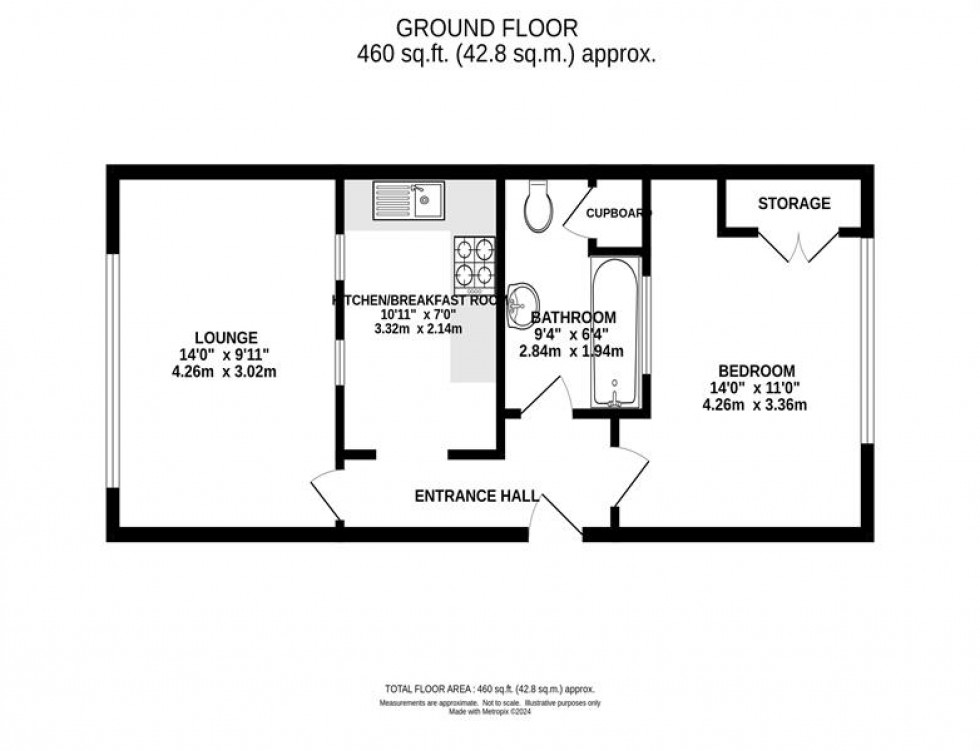 Floorplan for Lea Road, Heaton Moor, Stockport