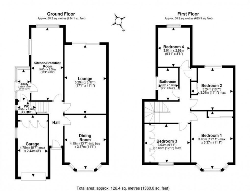 Floorplan for Moss Lane, Cuddington, Northwich