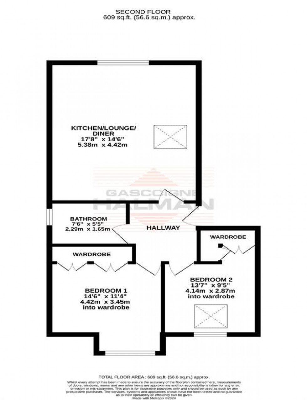 Floorplan for Melrose House, Montague Road, Sale