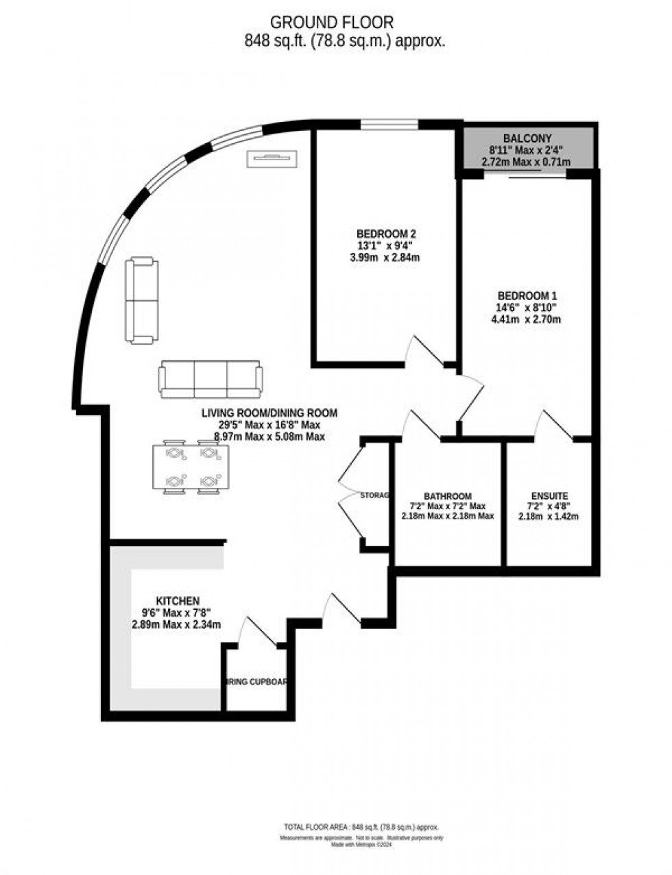 Floorplan for Romana Square, Altrincham