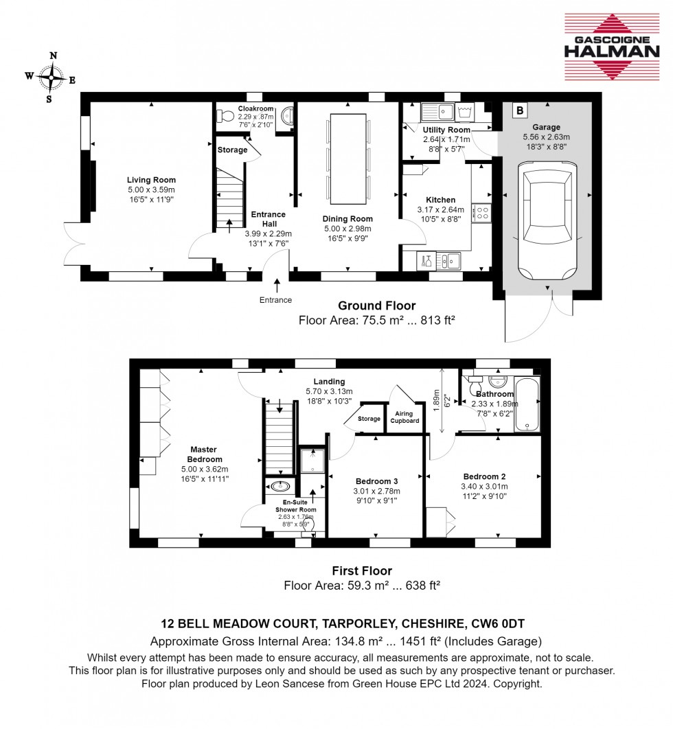 Floorplan for Bell Meadow Court, Tarporley