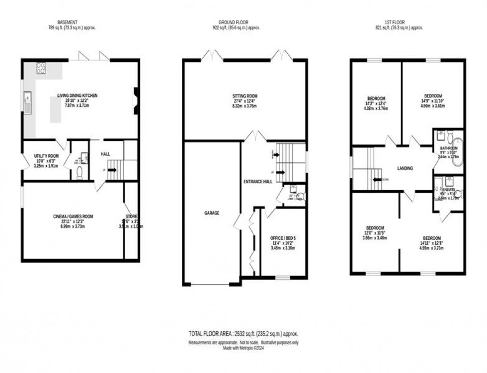 Floorplan for Reservoir Road, Whaley Bridge, High Peak