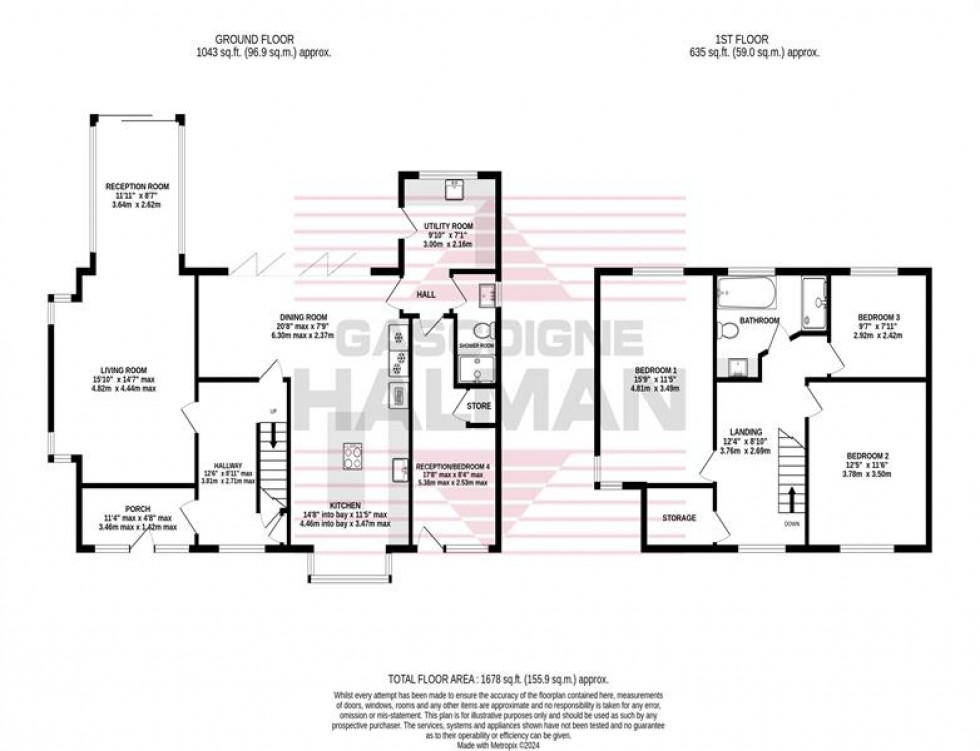 Floorplan for Kingsway, Gatley