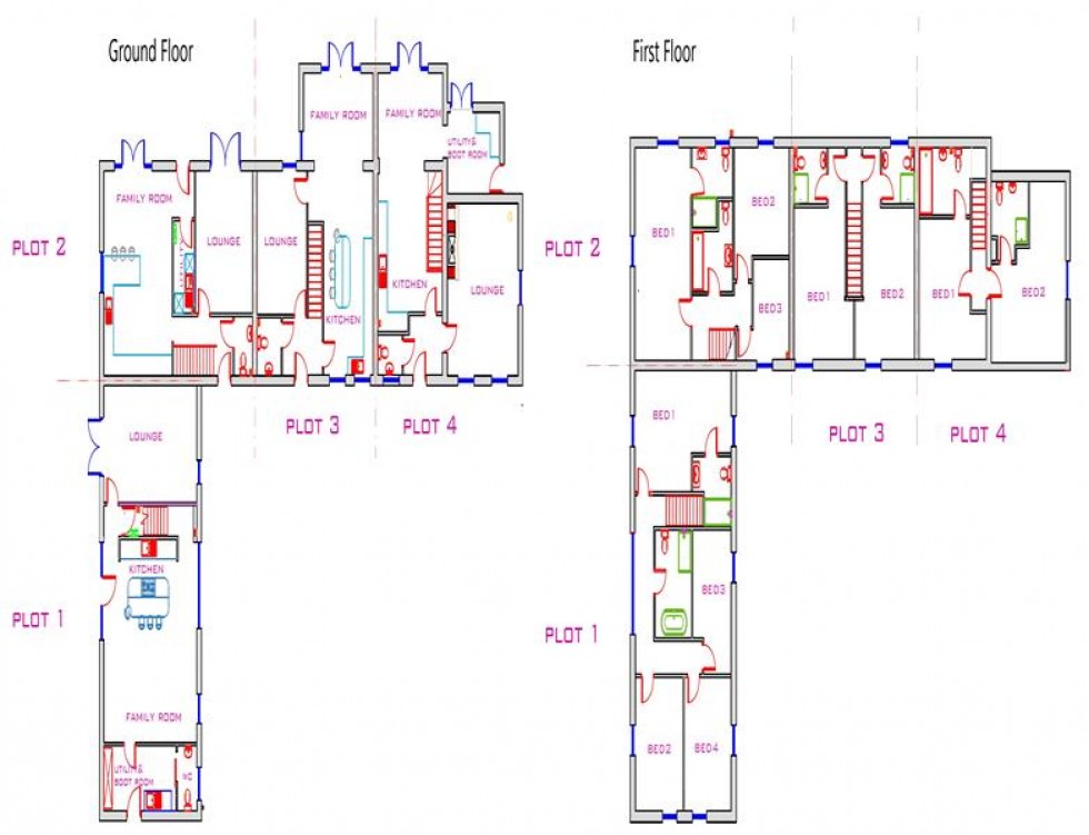 Floorplan for Newly Converted Barns, Hollow Lane, Kingsley